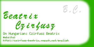 beatrix czirfusz business card